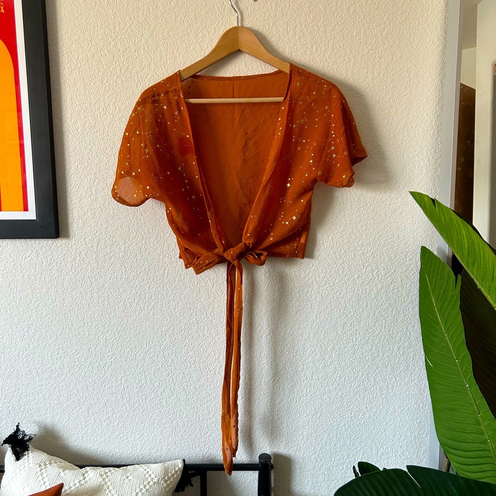 Front Tie Crop Top